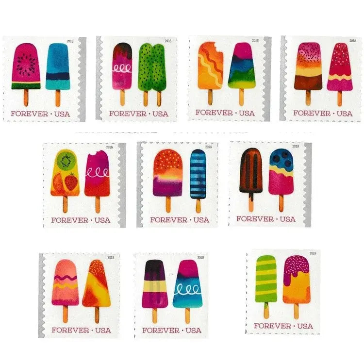 2018 USPS Ice Cream Self Forever Stamps 1set=5Sheets  Was $73.00/set