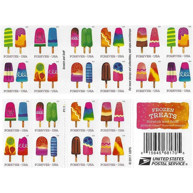 2018 USPS Ice Cream Self Forever Stamps 1set=5Sheets  Was $73.00/set