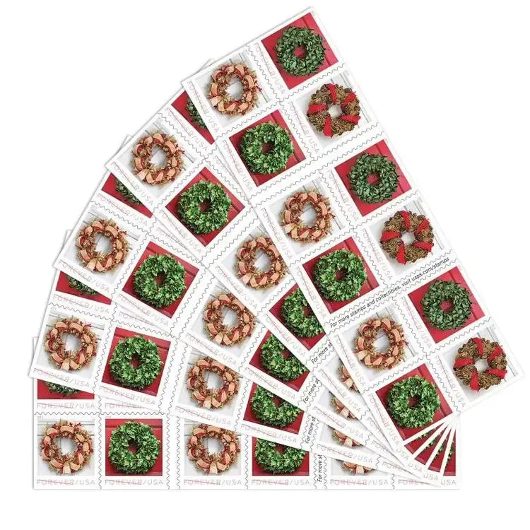 2019 USPS Christmas Tradition Celebration Holiday Wreaths Forever Stamps 1set=5Sheets  Was $73.00/set
