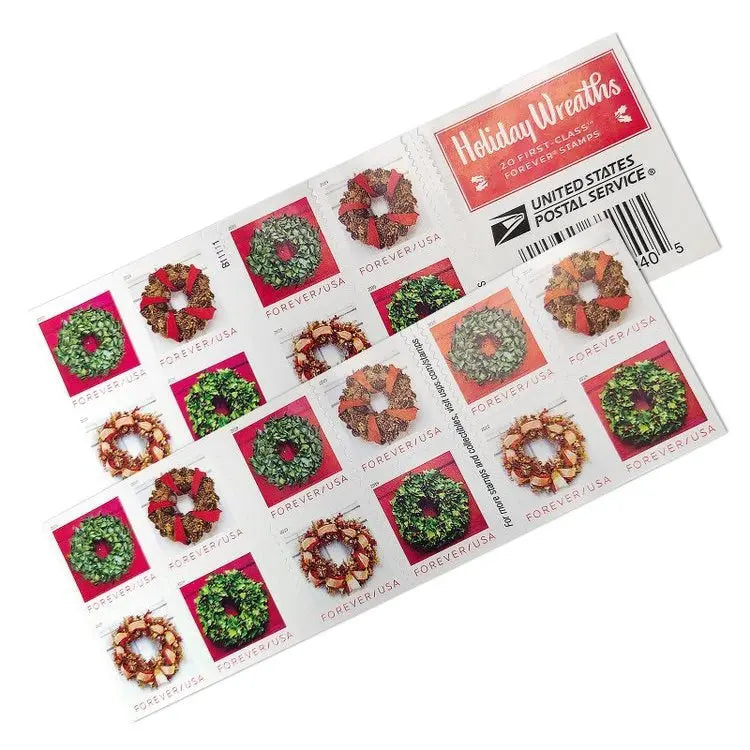 2019 USPS Christmas Tradition Celebration Holiday Wreaths Forever Stamps 1set=5Sheets  Was $73.00/set