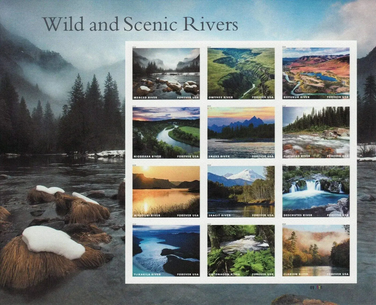 2019 US Wild And Scenic Rivers Forever First Class Postage Stamps 1set=5Sheets  Was $73.00/set
