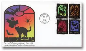 2019 USPS Spooky Silhouettes Framed Forever Stamps 1set=5Sheets  Was $73.00/set