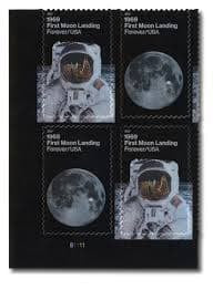 2019 1969 50th Anniversary of the Moon Landing Forever Stamps 1set=5Sheets  Was $73.00/set