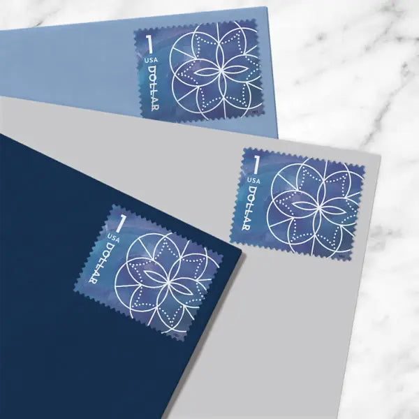 2024 $1 Floral Geometry Stamps, a sheet of 10 1set=5Sheets  Was $73.00/set