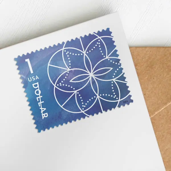 2024 $1 Floral Geometry Stamps, a sheet of 10 1set=5Sheets  Was $73.00/set