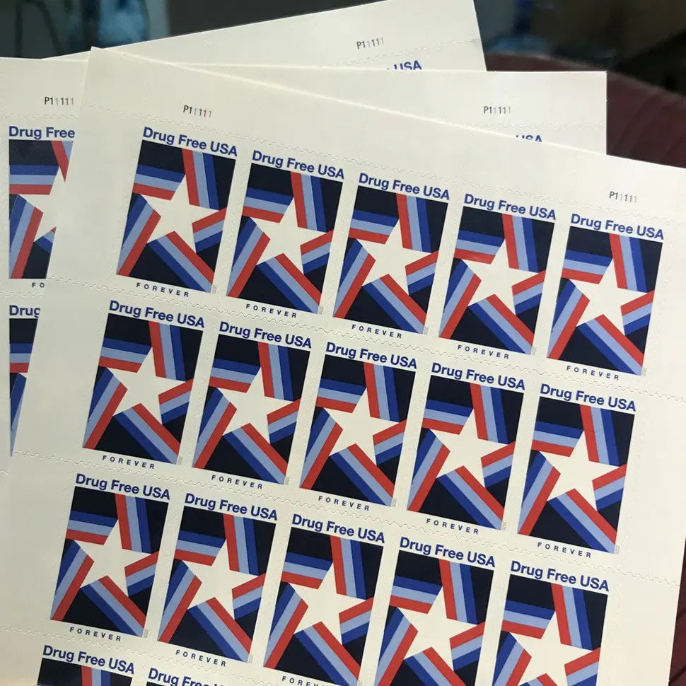 2020 USPS Drug Free USA First-Class Forever Stamps 1set=5Sheets  Was $73.00/set