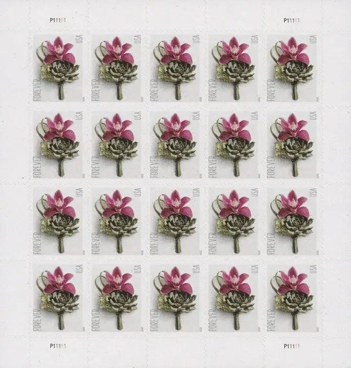 2020 USPS Contemporary Boutonniere Forever Postage Stamps 1set=5Sheets  Was $73.00/set