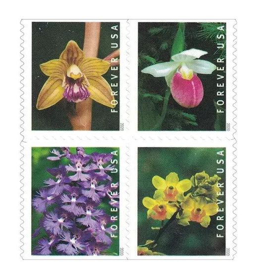 2020 Wild Orchid Forever Stamps 1set=5Sheets  Was $73.00/set