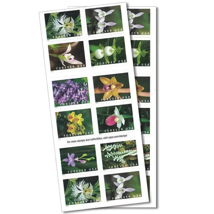 2020 Wild Orchid Forever Stamps 1set=5Sheets  Was $73.00/set