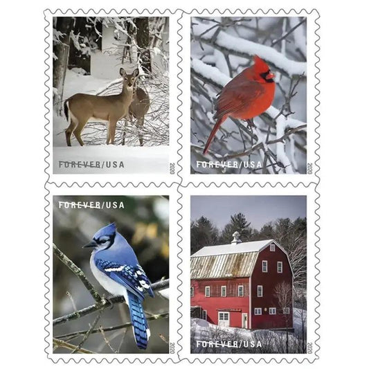 2020 USPS Winter Scenes First Class Forever Postage Stamps 1set=5Sheets  Was $73.00/set