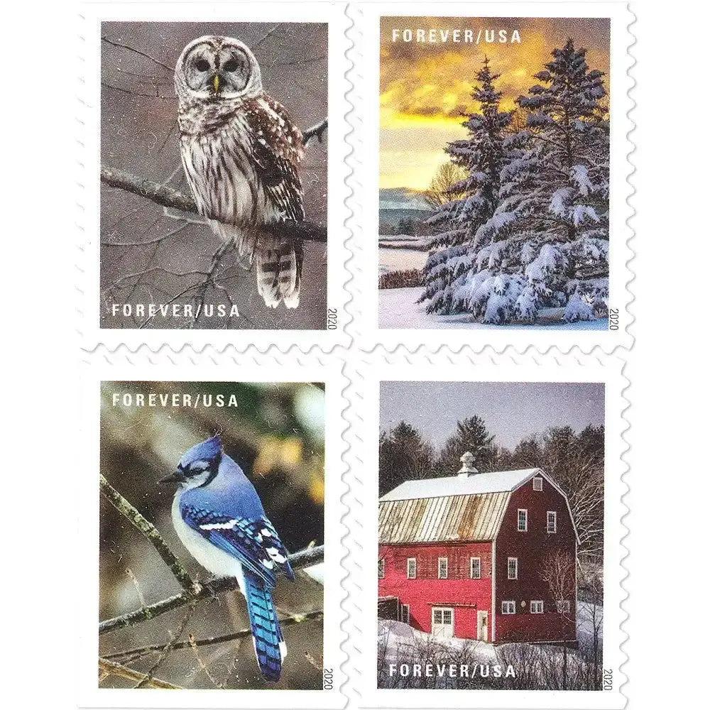 2020 USPS Winter Scenes First Class Forever Postage Stamps 1set=5Sheets  Was $73.00/set