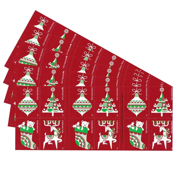 2020 USPS Holiday Delights Forever Stamps 1set=5Sheets  Was $73.00/set