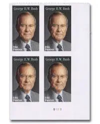 2019 Postal Service reveals stamp honoring George H.W. Bush 1set=5Sheets  Was $73.00/set