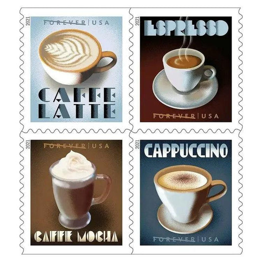 2021 USPS Espresso Drinks Forever Coffee Stamps 1set=5Sheets  Was $73.00/set