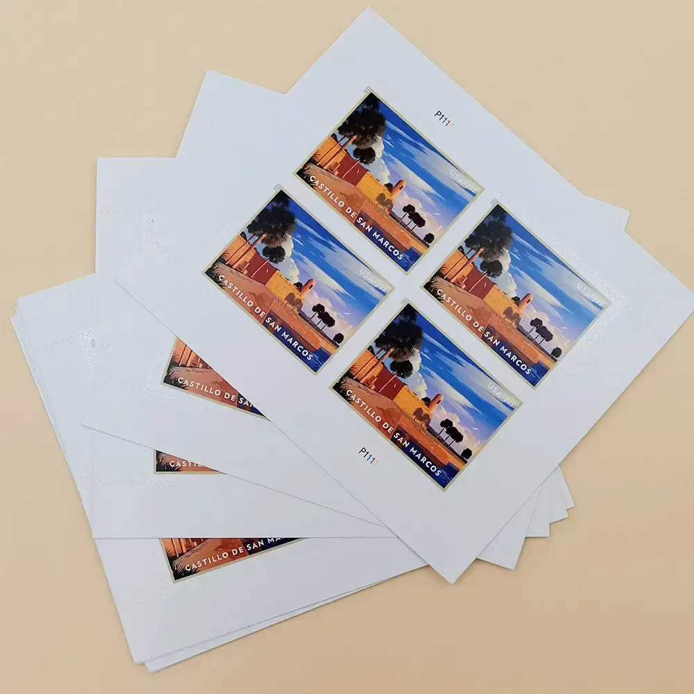 2021 US Castillo De San Marcos Stamps 1set=5Sheets  Was $73.00/set