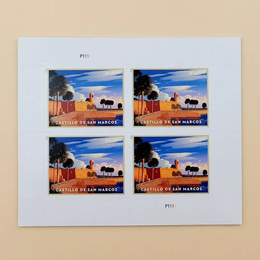 2021 US Castillo De San Marcos Stamps 1set=5Sheets  Was $73.00/set