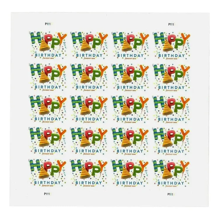 2021 USPS Happy Birthday Forever Stamps 1set=5Sheets  Was $73.00/set