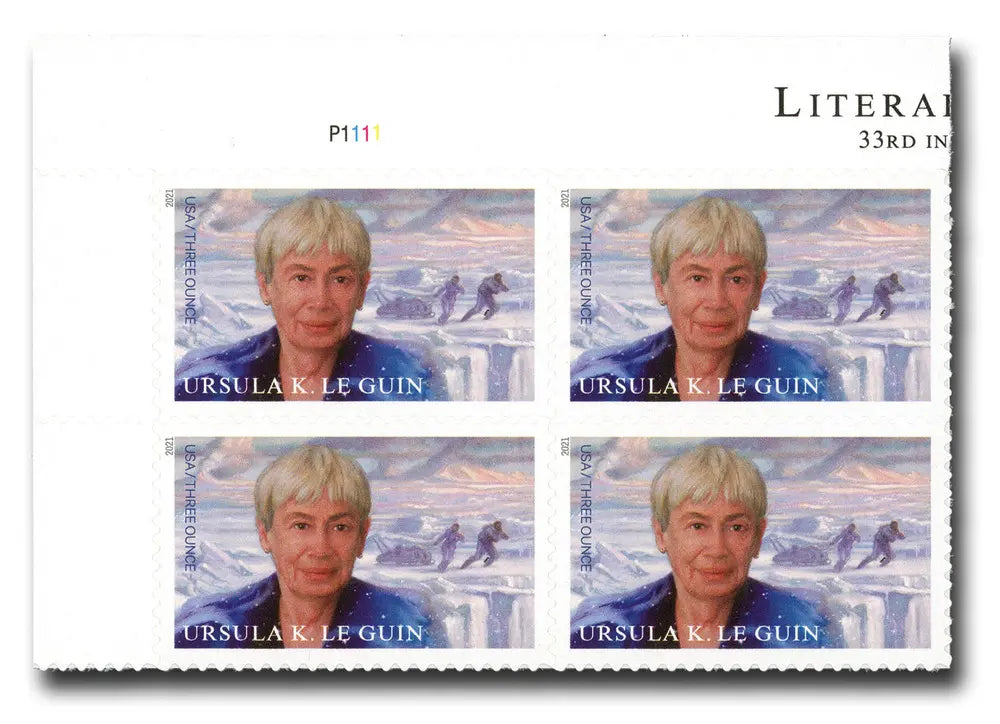 2021 Three Ounce Literary Arts Stamps: Ursula K. Le Guin 1set=5Sheets  Was $73.00/set