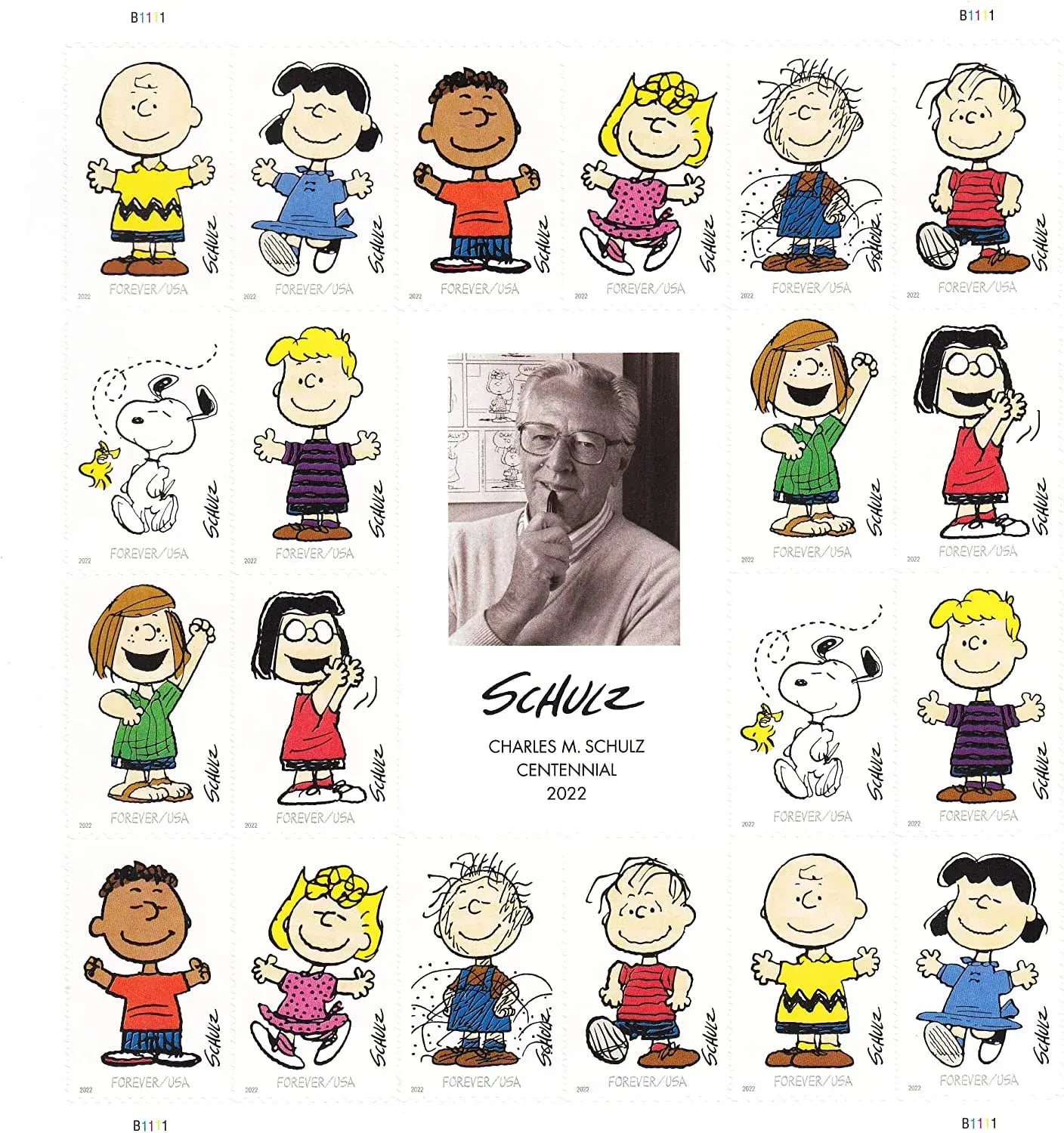 2022 Charles M. Schulz Sheet Forever First Class Postage Stamps 1set=5Sheets  Was $73.00/set