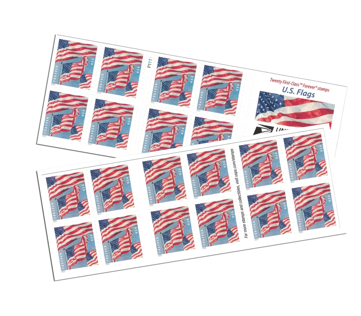 USPS U.S Flag 2022 Forever Stamps 1set=5Sheets  Was $73.00/set