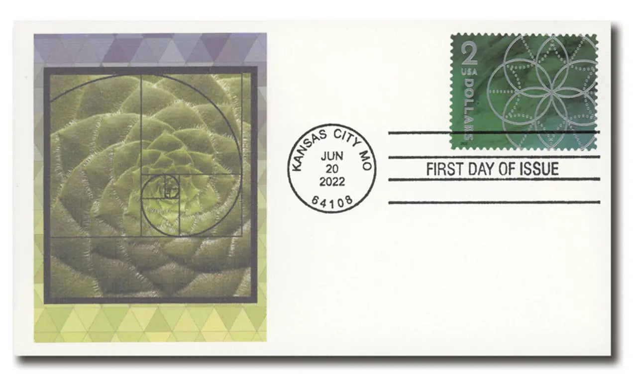 2022 $2 Floral Geometry Stamps  Sheet of 10 1set=5Sheets  Was $73.00/set