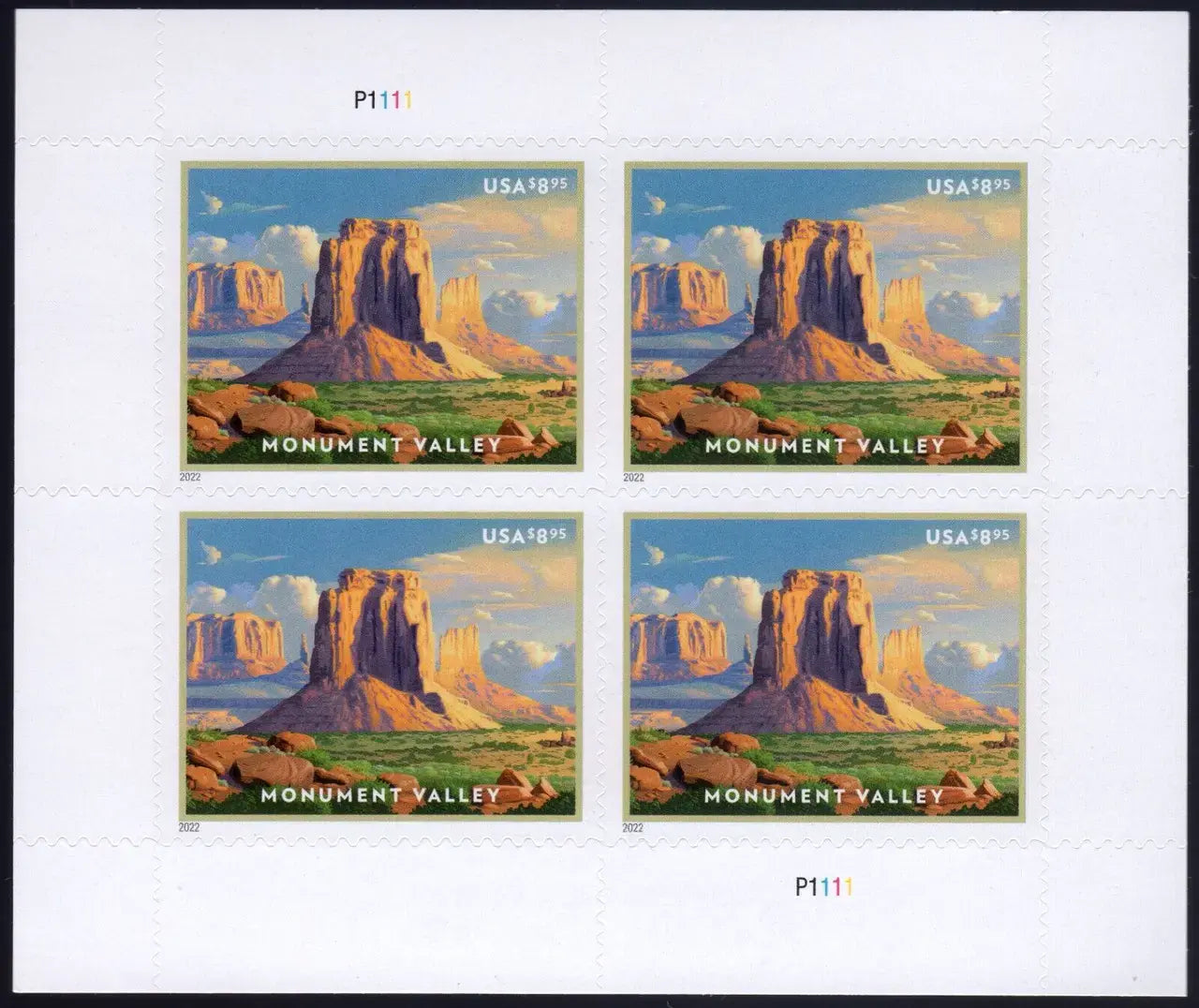 2022 Memorial Valley Priority Stamp 1set=5Sheets  Was $73.00/set