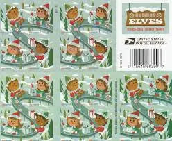 2022 USPS Holiday Elves Forever Postage Stamps 1set=5Sheets  Was $73.00/set