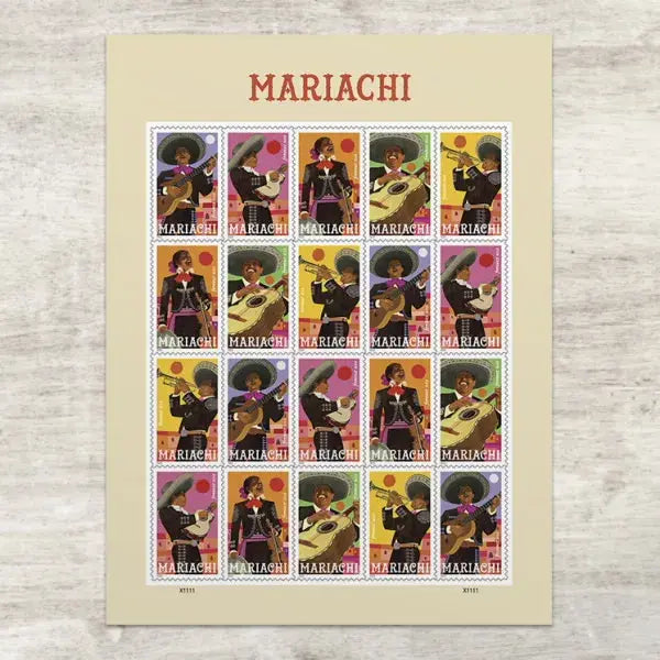 2022 USPS Mariachi Stamps 1set=5Sheets  Was $73.00/set
