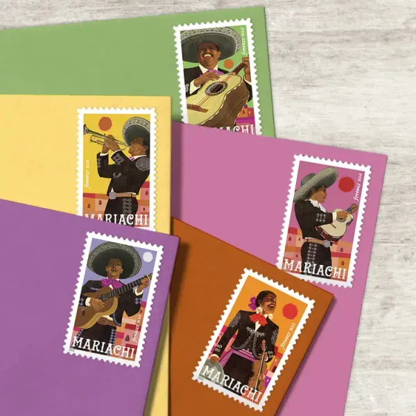 2022 USPS Mariachi Stamps 1set=5Sheets  Was $73.00/set