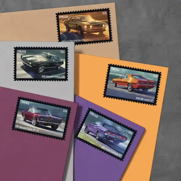 2022 USPS Pony Cars Stamps 1set=5Sheets  Was $73.00/set