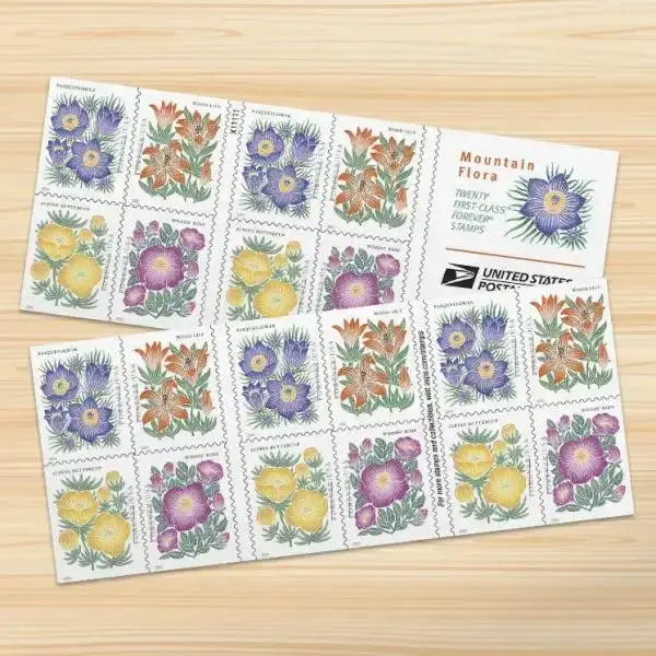 2022 USPS Mountain Flora First-Class Forever Stamps 1set=5Sheets  Was $73.00/set
