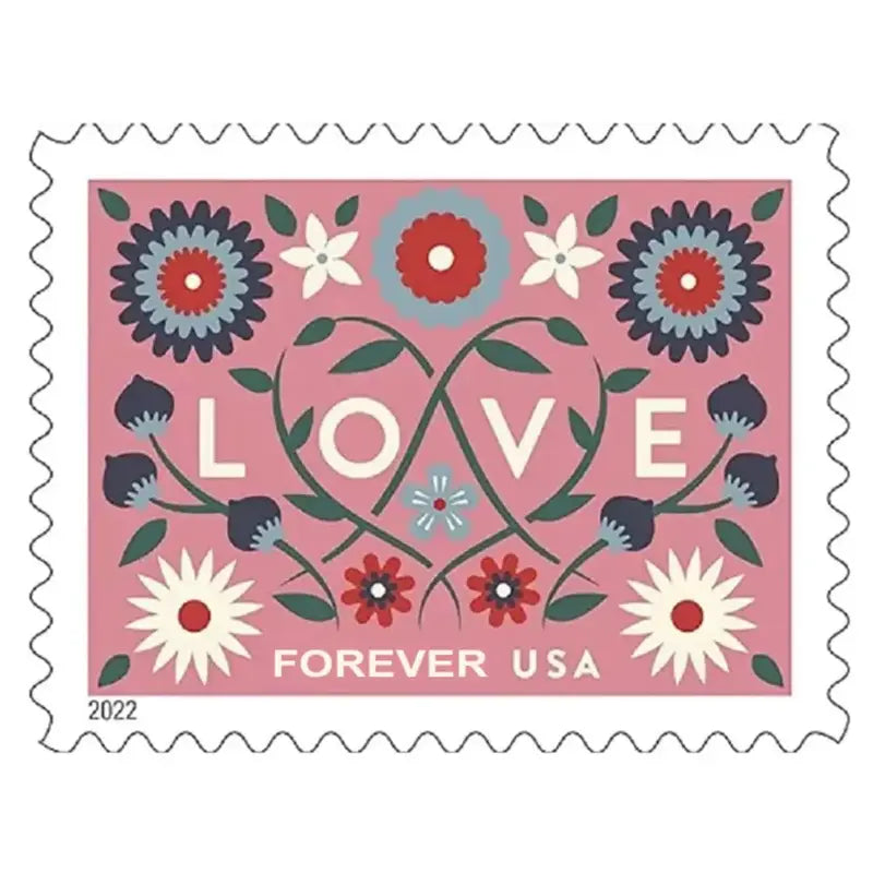 2022 Love Forever Stamps 1set=5Sheets  Was $73.00/set