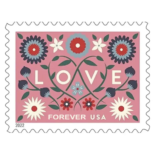 2022 Love Forever Stamps 1set=5Sheets  Was $73.00/set