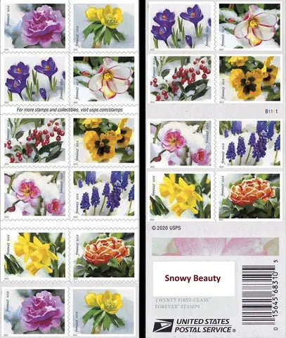 2022 USPS Snowy Garden Beauty Forever Postage Stamps 1set=5Sheets  Was $73.00/set