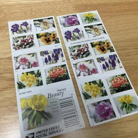 2022 USPS Snowy Garden Beauty Forever Postage Stamps 1set=5Sheets  Was $73.00/set