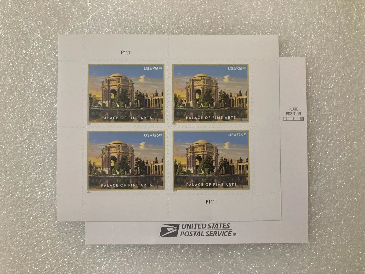 2022 Palace of Fine Arts 1sheets of Four Stamps 1set=5Sheets  Was $73.00/set