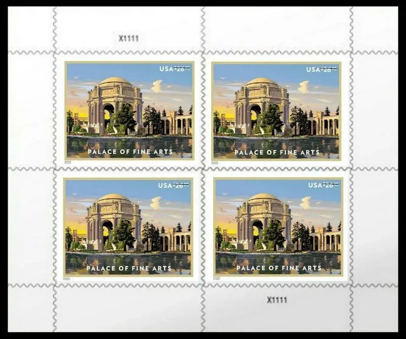 2022 Palace of Fine Arts 1sheets of Four Stamps 1set=5Sheets  Was $73.00/set