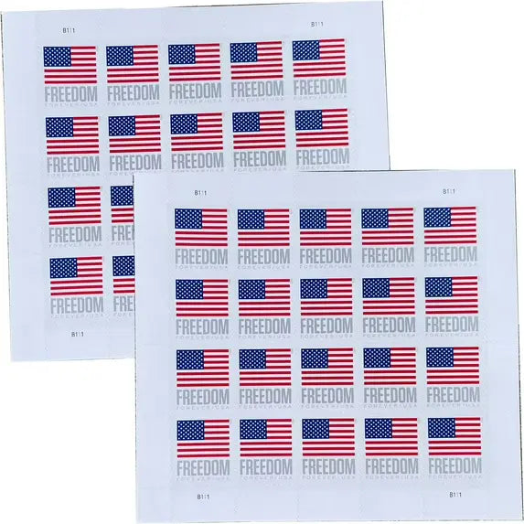 Freedom Flag 2023 USPS Forever Postage Stamp 1 Sheet of 20 1set=5Sheets  Was $73.00/set