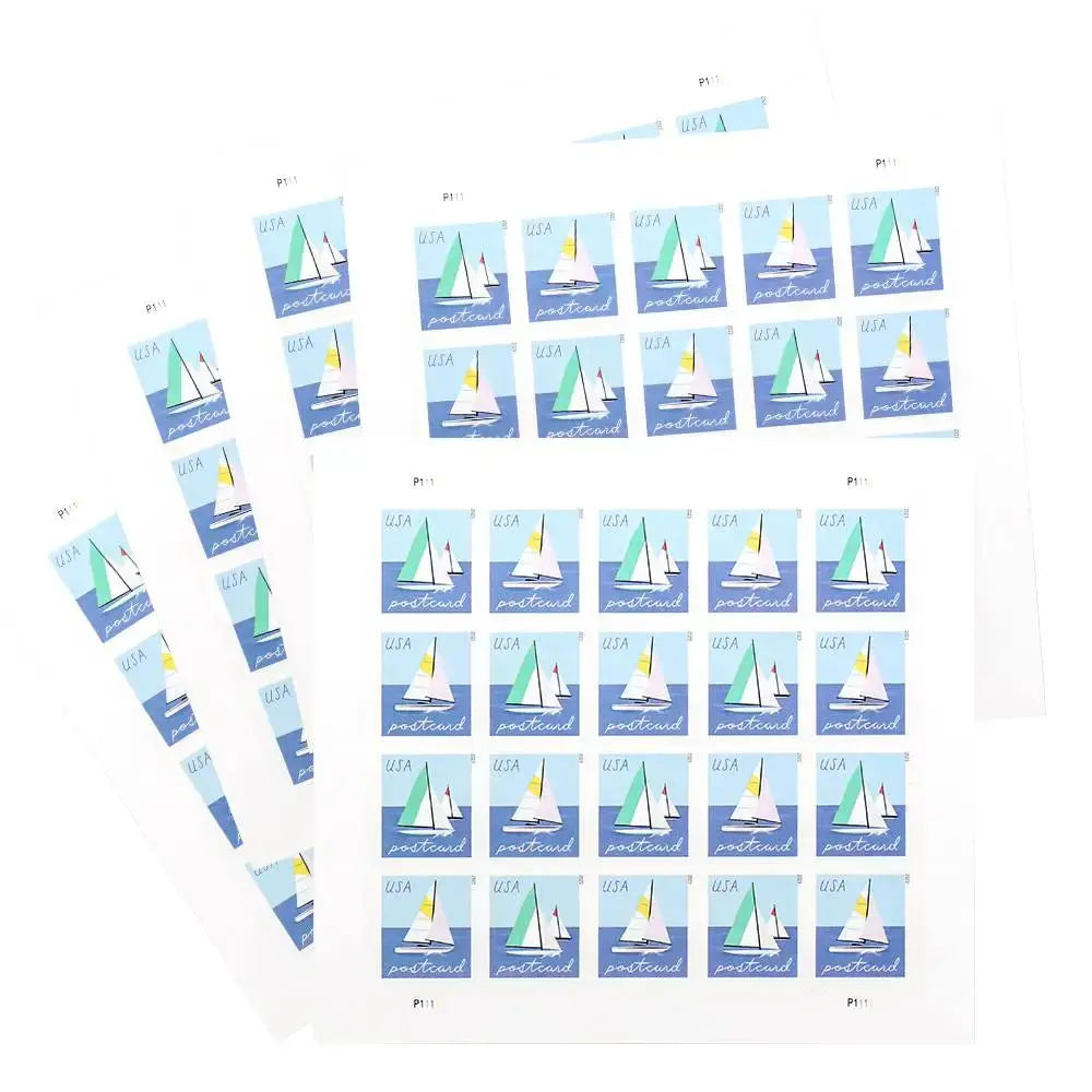 2023 US Sailboats Postcard Forever First-Class Postage Stamps 1set=5Sheets  Was $73.00/set