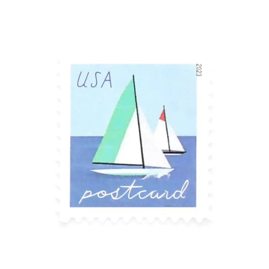 2023 US Sailboats Postcard Forever First-Class Postage Stamps 1set=5Sheets  Was $73.00/set