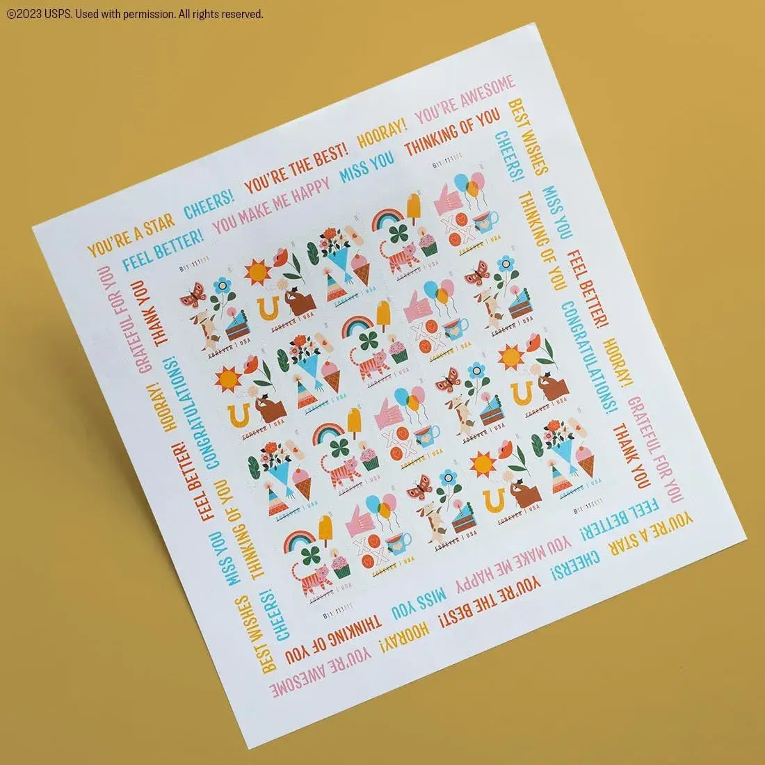 2023 Thinking of You Postage Forever Stamp US First Class Letter Card 1set=5Sheets  Was $73.00/set