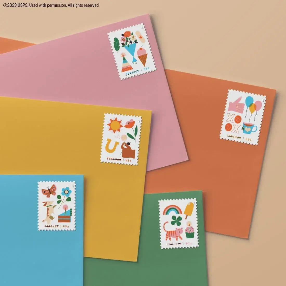 2023 Thinking of You Postage Forever Stamp US First Class Letter Card 1set=5Sheets  Was $73.00/set