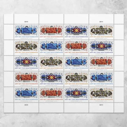 2023 Art of the Skateboad Postage Stamps 1set=5Sheets  Was $73.00/set