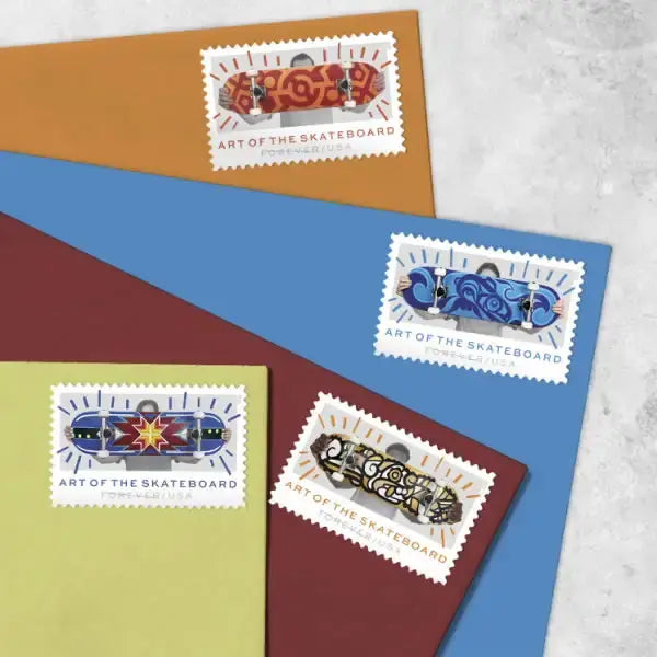 2023 Art of the Skateboad Postage Stamps 1set=5Sheets  Was $73.00/set