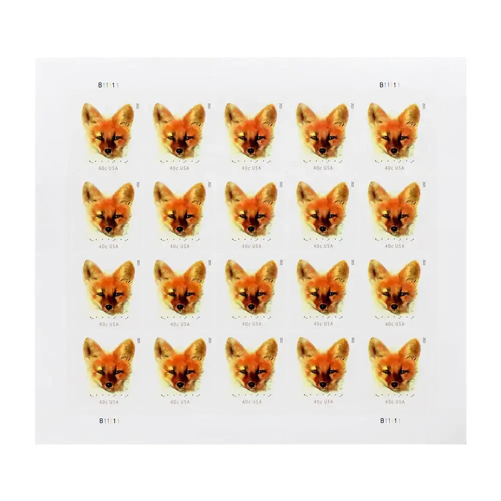 2023 US Red Fox Forever Stamps 1set=5Sheets  Was $73.00/set