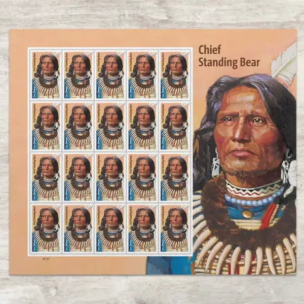 2023 US Chief Standing Bear Stamps 1set=5Sheets  Was $73.00/set