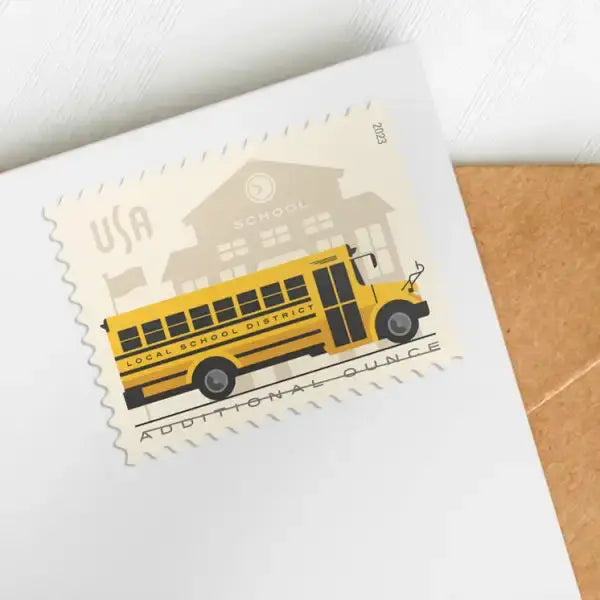 2023 USA School Bus Additional Ounce Stamps 1set=5Sheets  Was $73.00/set