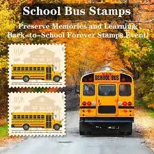 2023 USA School Bus Additional Ounce Stamps 1set=5Sheets  Was $73.00/set