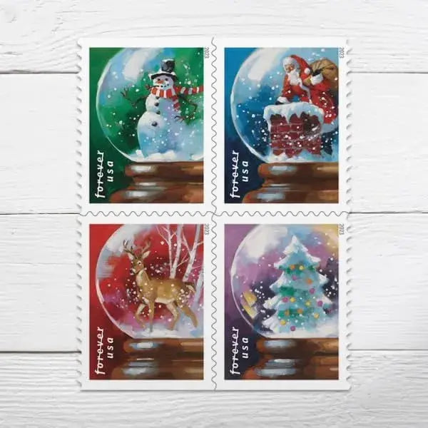 2023 US Snow Globes Booklet Stamps 1set=5Sheets  Was $73.00/set