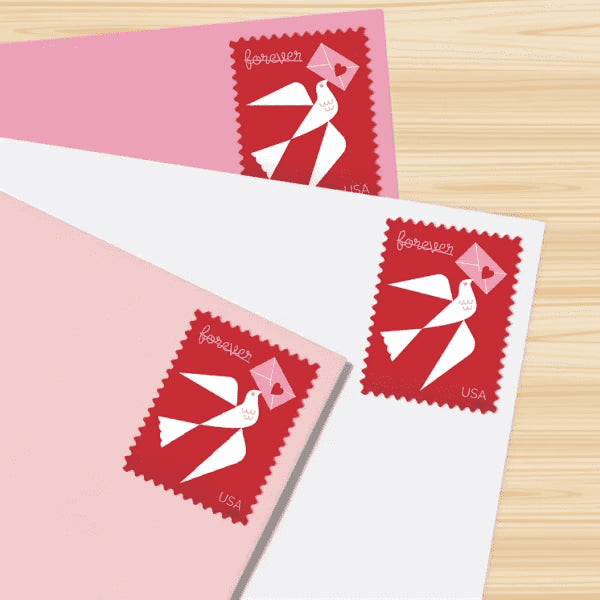 2024 Carrier pigeon love forever stamps 1set=5Sheets  Was $73.00/set
